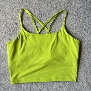 Blogilates Lime Green Strappy Crop Top Size 1x